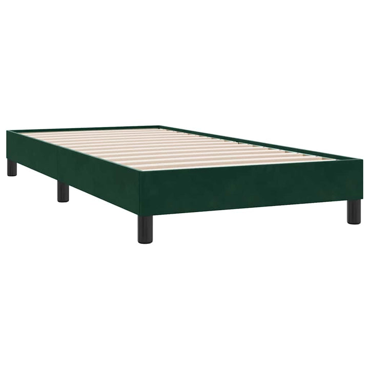 sengeramme uden madras 80x220 cm fløjl mørkegrøn
