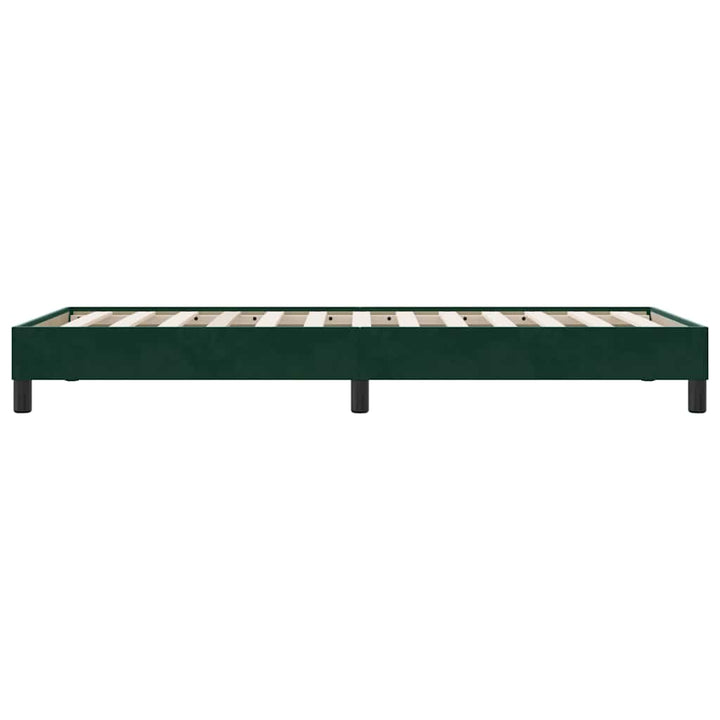 sengeramme uden madras 80x220 cm fløjl mørkegrøn