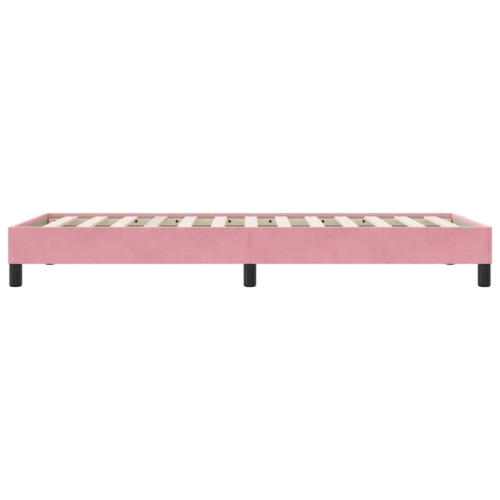sengeramme uden madras 80x220 cm fløjl lyserød