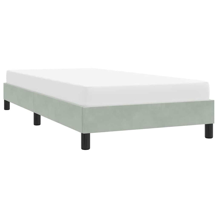 sengeramme uden madras 90x220 cm fløjl lysegrå