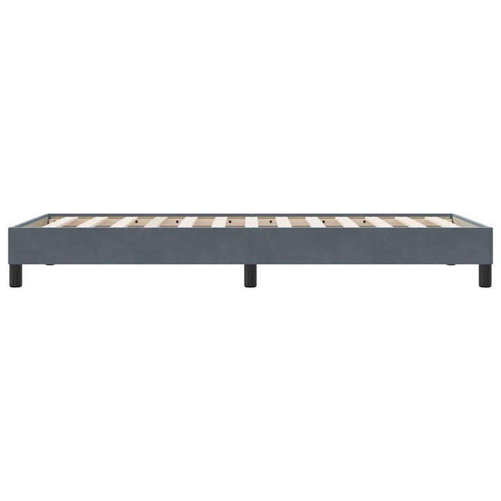 sengeramme uden madras 90x220 cm fløjl mørkegrå