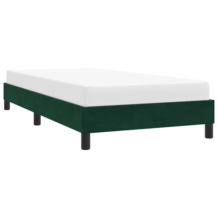 sengeramme uden madras 90x220 cm fløjl mørkegrøn