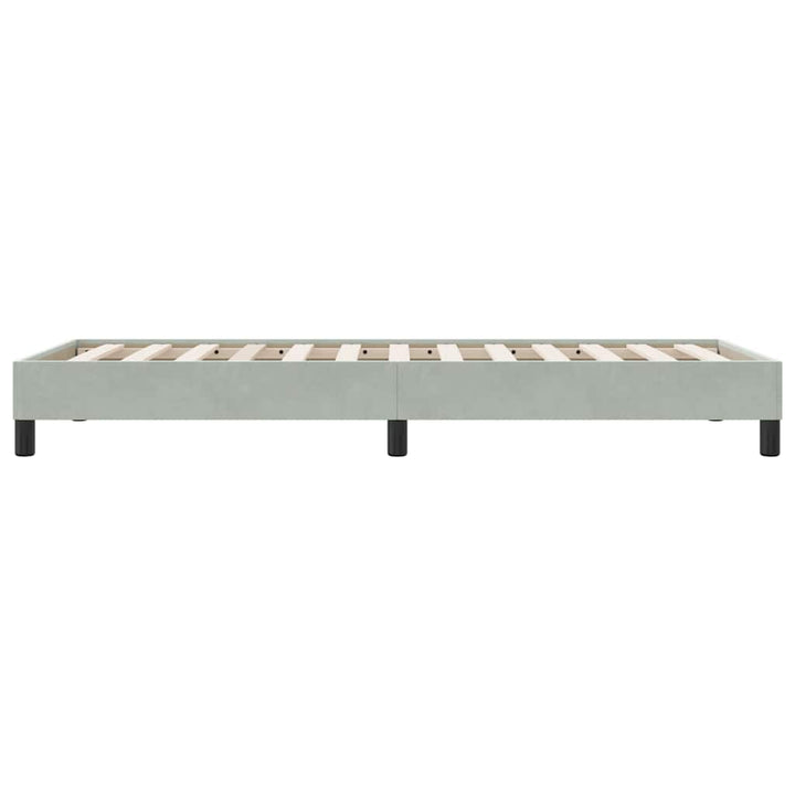 sengeramme uden madras 100x200 cm fløjl lysegrå