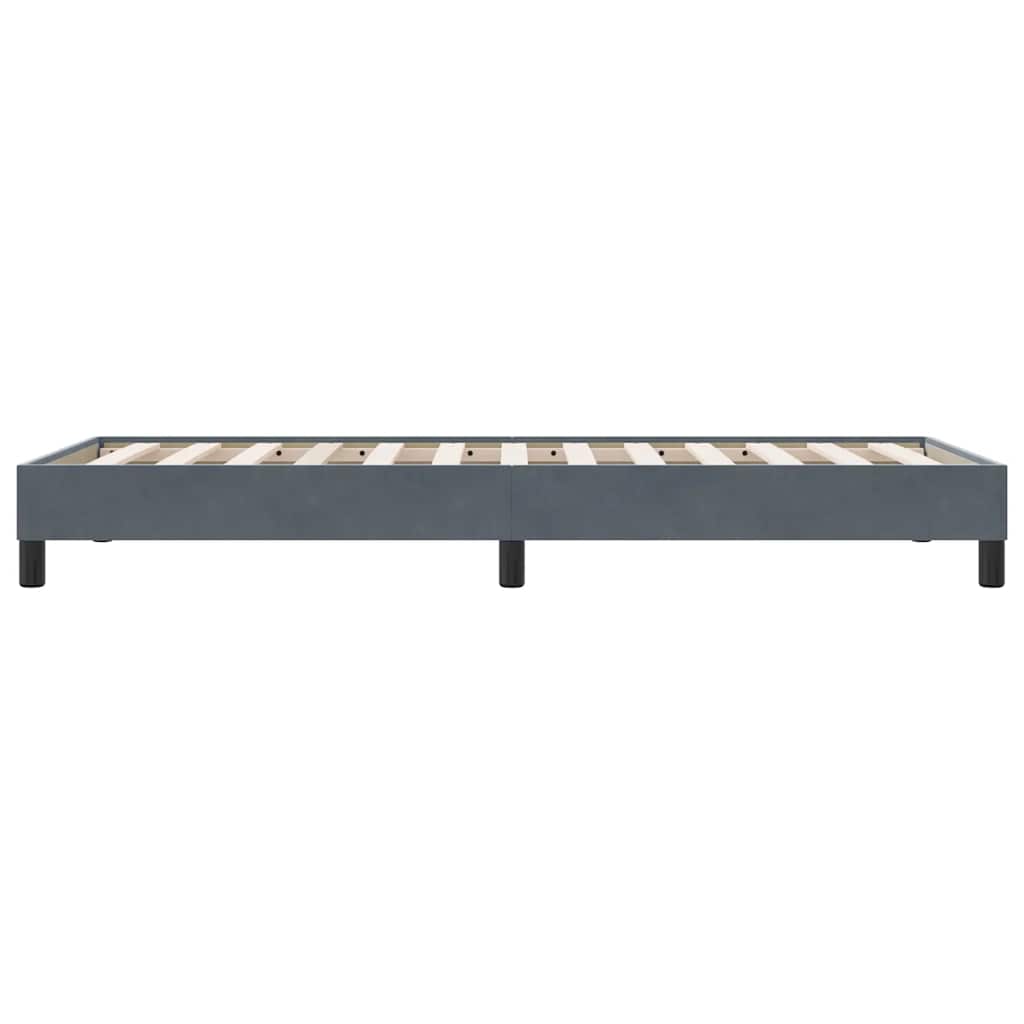 sengeramme uden madras 100x220 cm fløjl mørkegrå