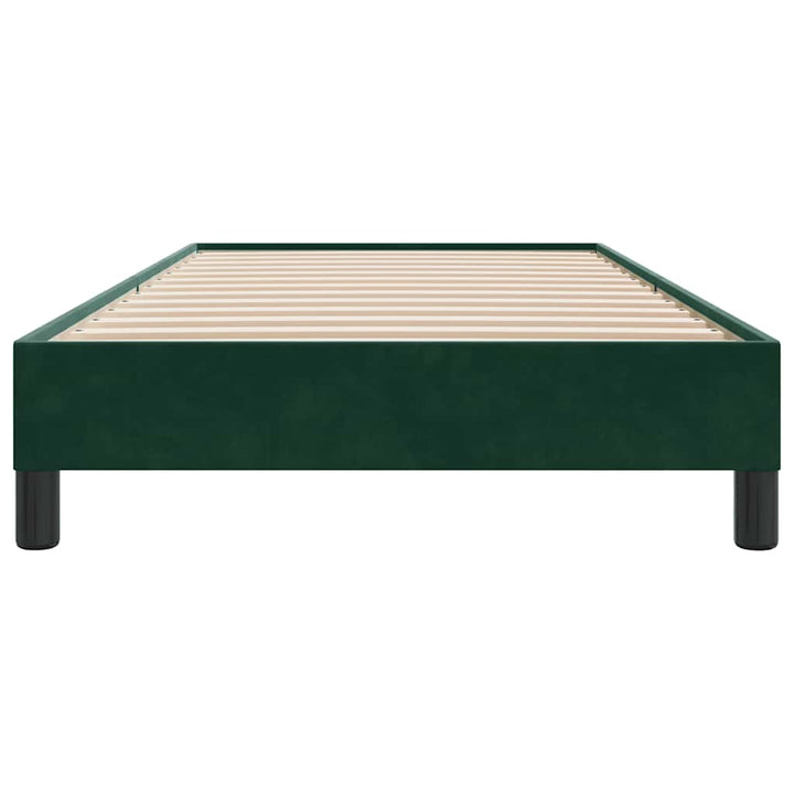 sengeramme uden madras 100x220 cm fløjl mørkegrøn