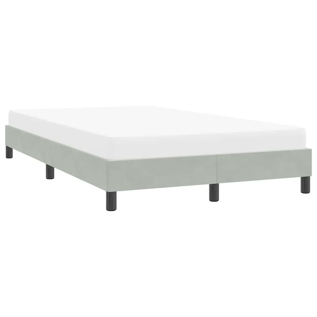 sengeramme uden madras 120x220 cm fløjl lysegrå