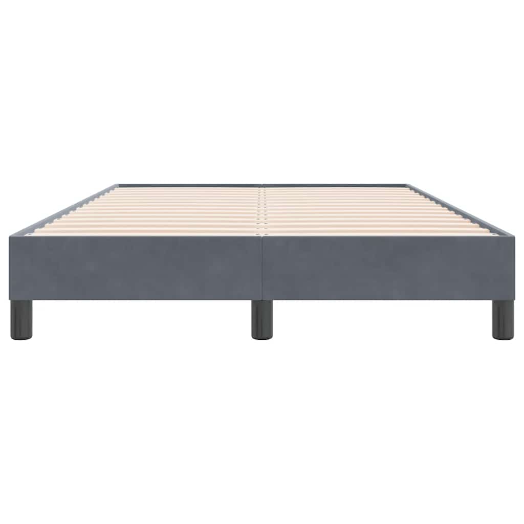 sengeramme uden madras 120x220 cm fløjl mørkegrå