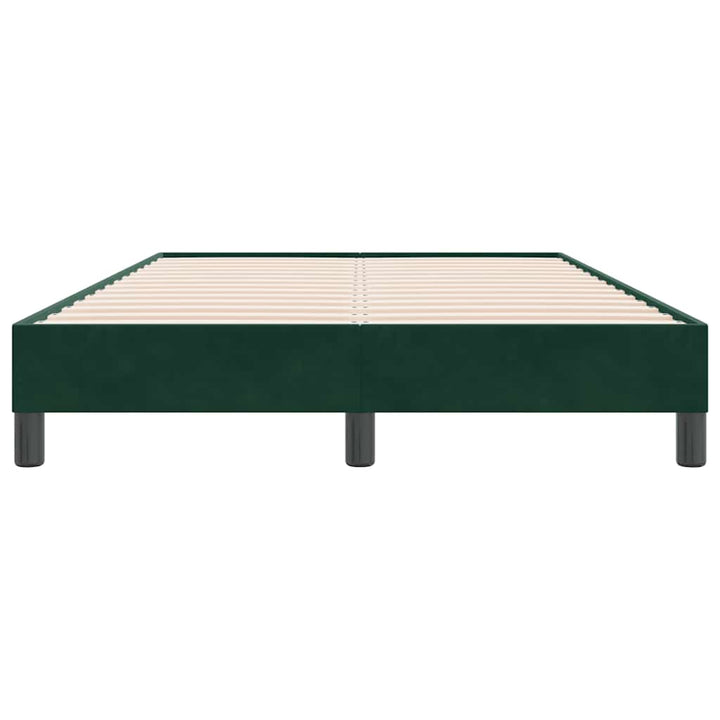 sengeramme uden madras 120x220 cm fløjl mørkegrøn