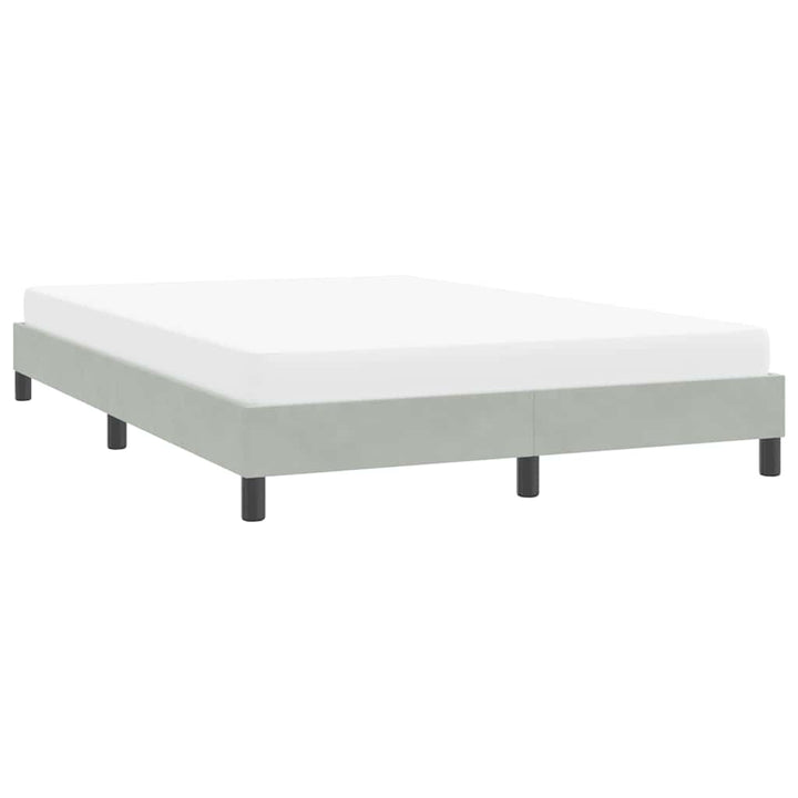 sengeramme uden madras 140x220 cm fløjl lysegrå