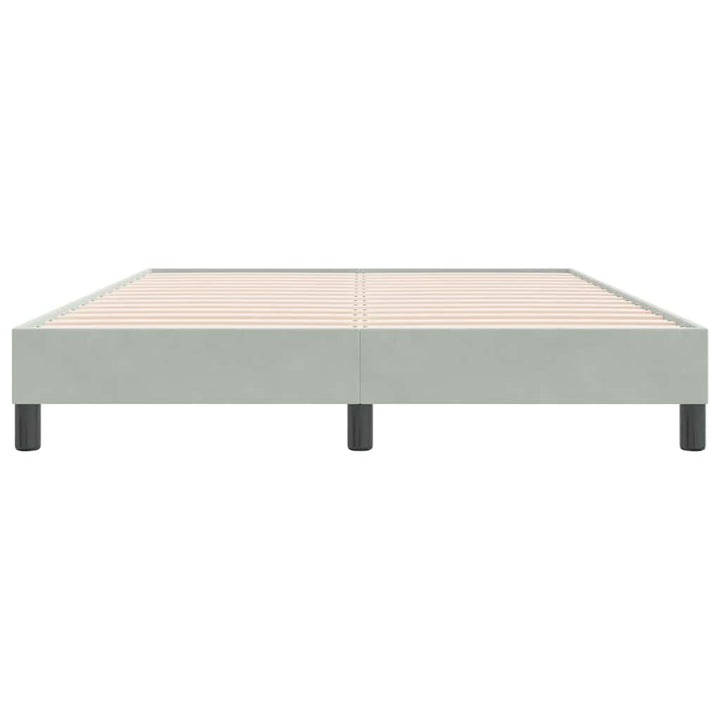 sengeramme uden madras 140x220 cm fløjl lysegrå