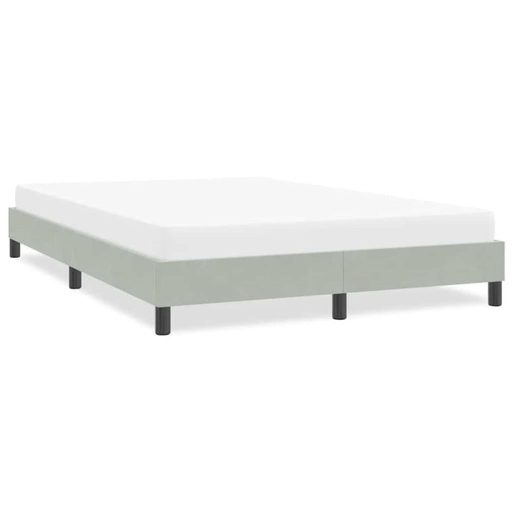 sengeramme uden madras 140x220 cm fløjl lysegrå
