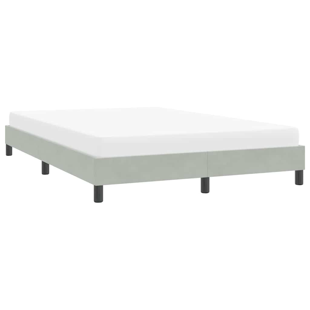 sengeramme uden madras 160x220 cm fløjl lysegrå