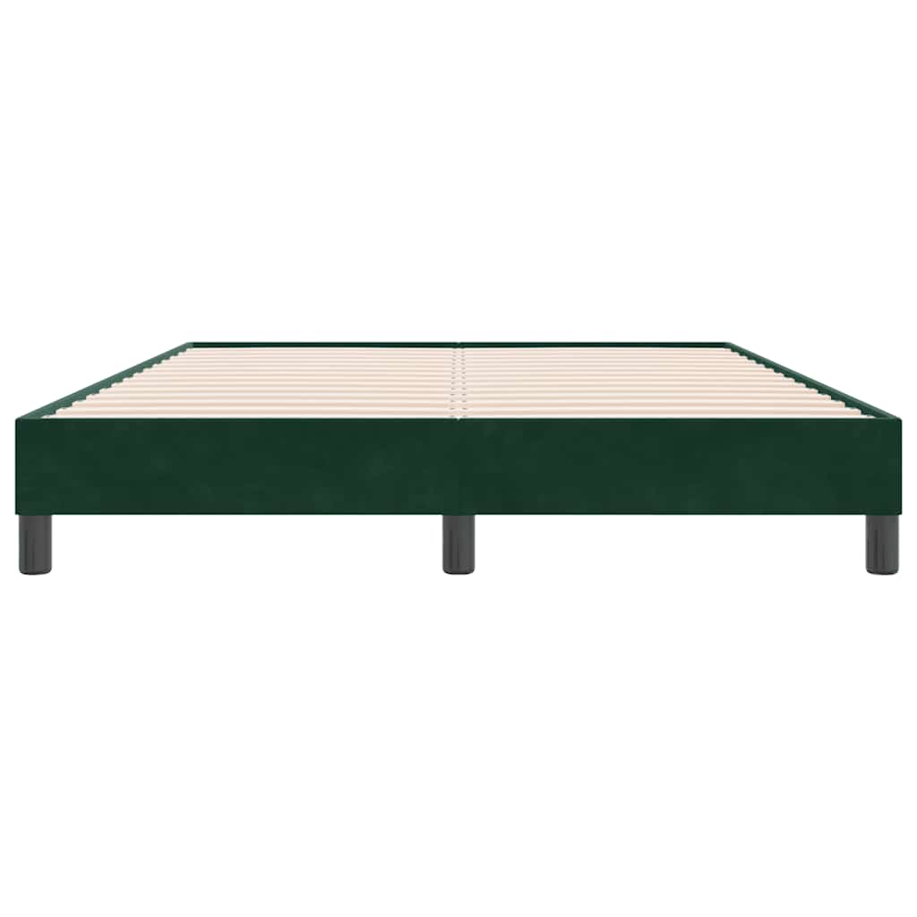 sengeramme uden madras 160x220 cm fløjl mørkegrøn