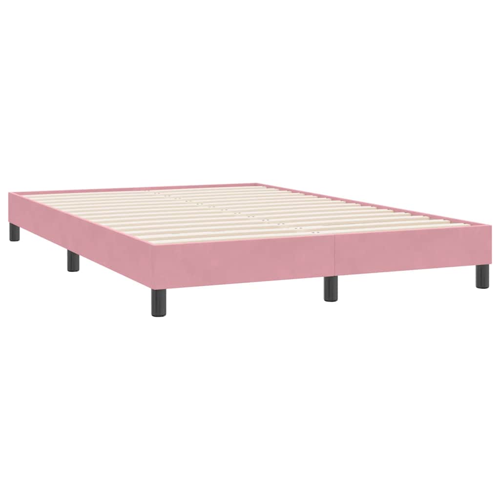 sengeramme uden madras 160x220 cm fløjl lyserød