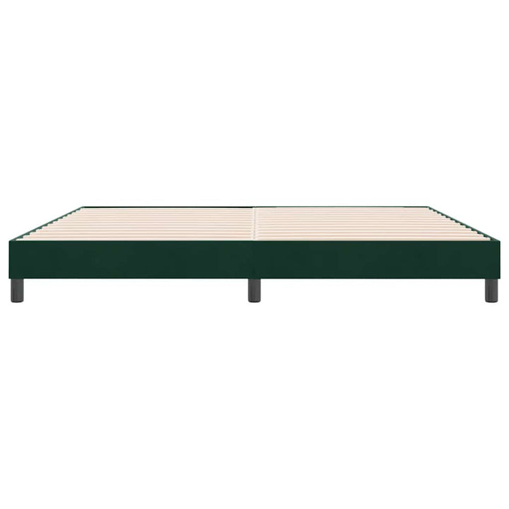 sengeramme uden madras 180x220 cm fløjl mørkegrøn