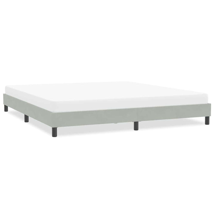 sengeramme uden madras 200x220 cm fløjl lysegrå