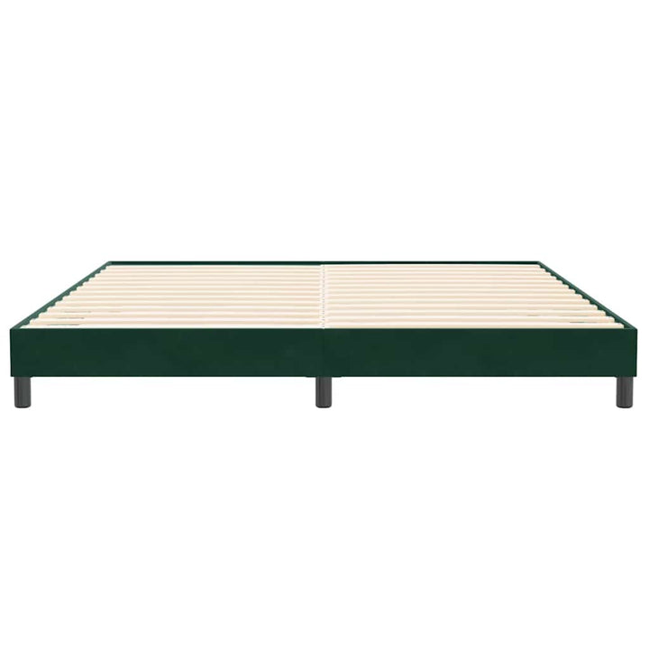 sengeramme uden madras 200x220 cm fløjl mørkegrøn