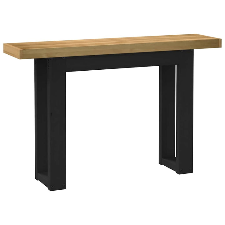 konsolbord NOAIN U-formede ben 120x30x75cm massivt træ fyrretræ