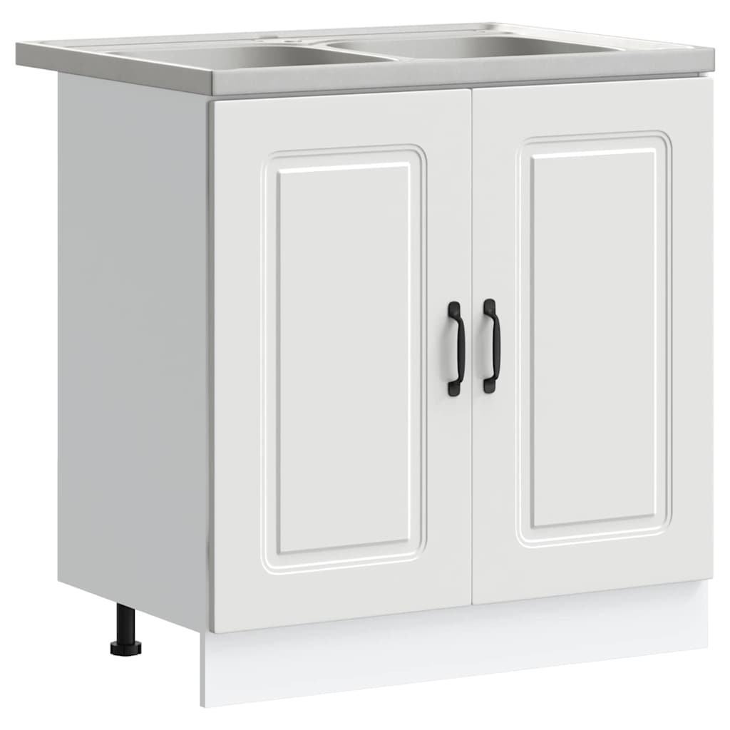 Køkkenskab Kalmar Hvid 80 x 46 x 81,5 cm Konstrueret træ