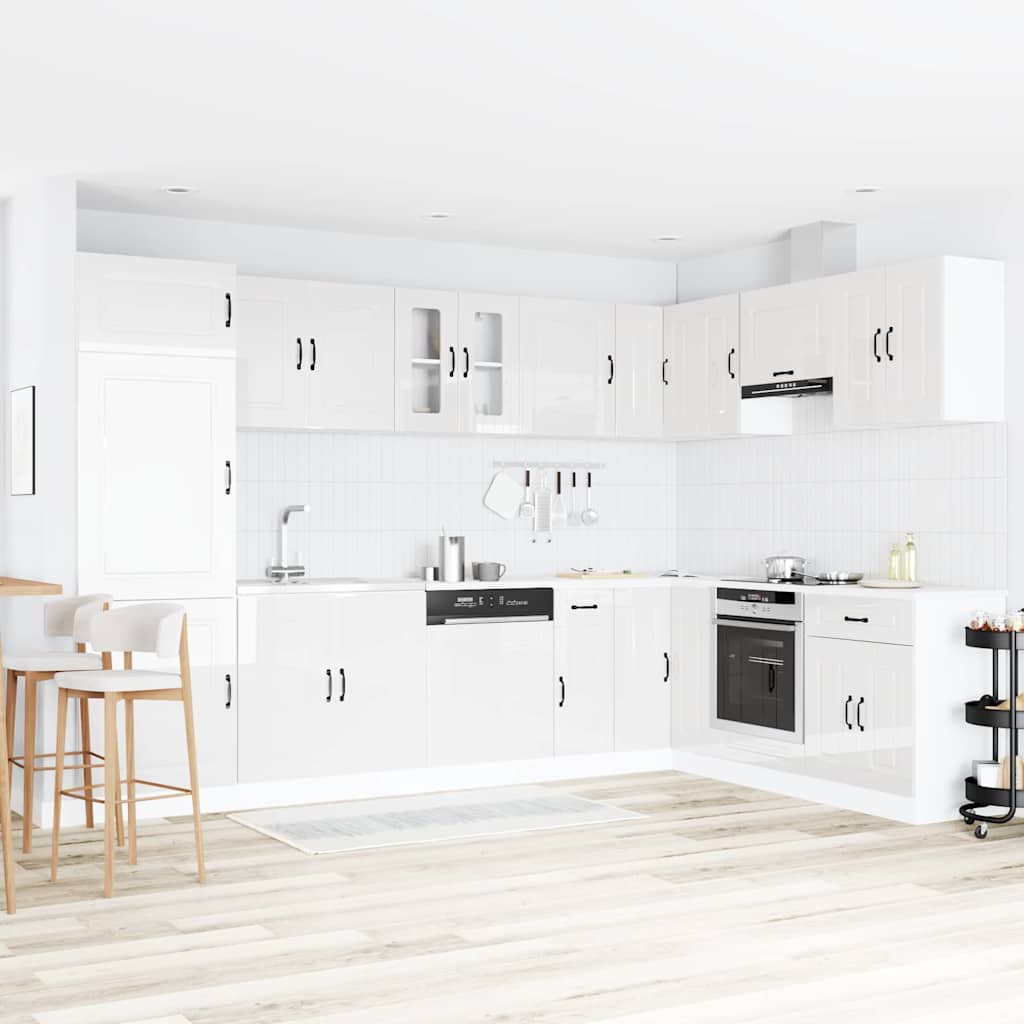 Køkkenskab Kalmar Glansfuld hvid 80 x 46 x 81,5 cm