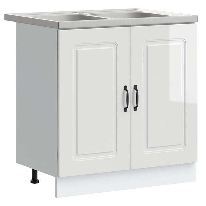 Køkkenskab Kalmar Glansfuld hvid 80 x 46 x 81,5 cm