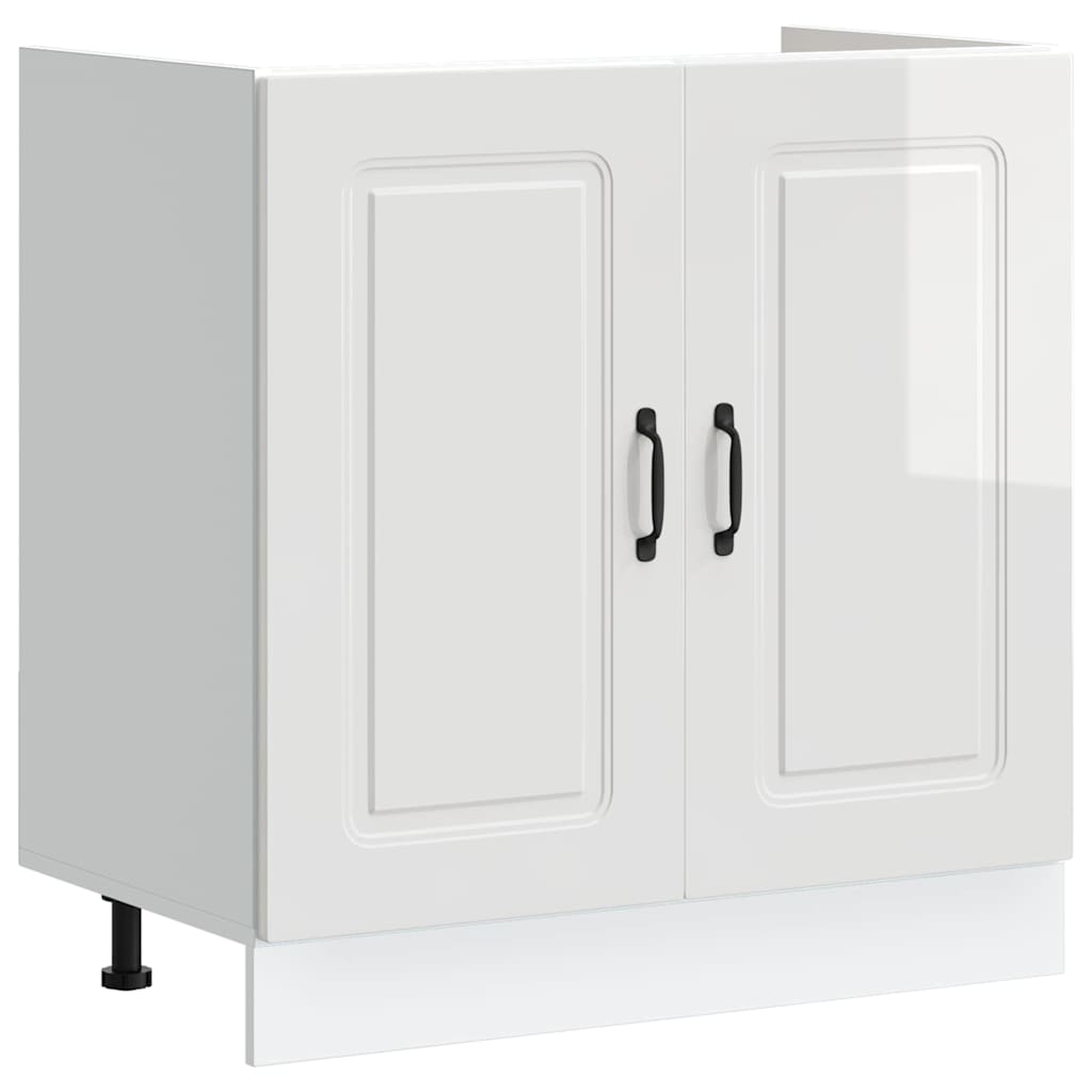 Køkkenskab Kalmar Glansfuld hvid 80 x 46 x 81,5 cm