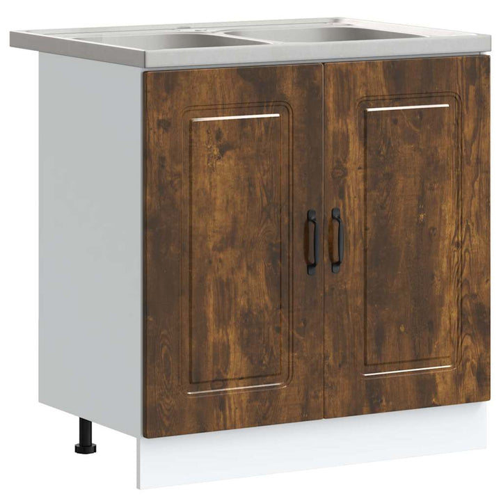Køkkenskab Kalmar Røget eg 80 x 46 x 81,5 cm Konstrueret træ