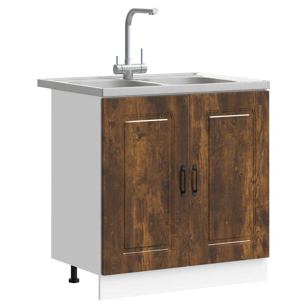 Køkkenskab Kalmar Røget eg 80 x 46 x 81,5 cm Konstrueret træ