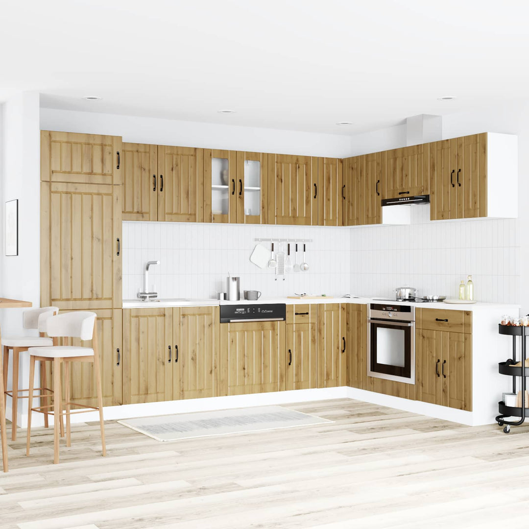 Vaskeskabsbase Lucca 2 stk. Artisan Egetræ Konstrueret træ
