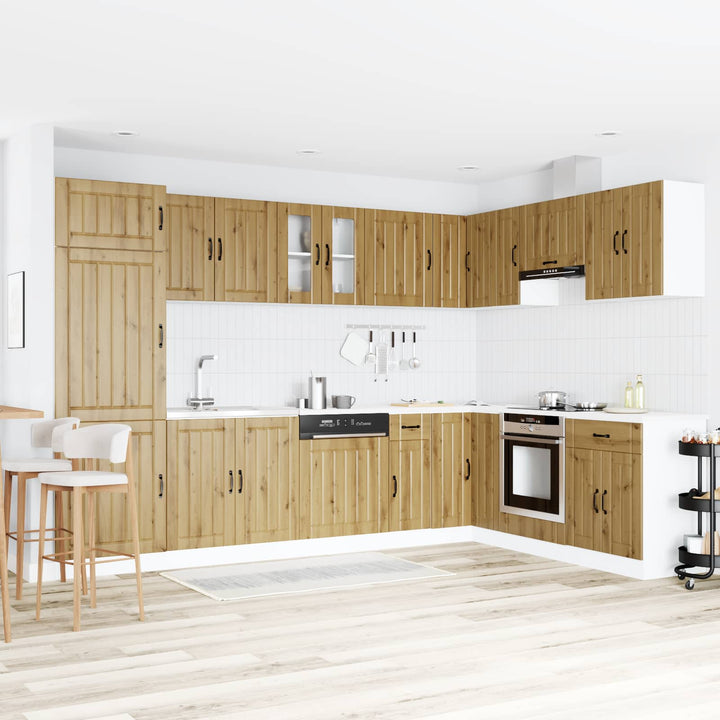 Vaskeskabsbase Lucca 2 stk. Artisan Egetræ Konstrueret træ
