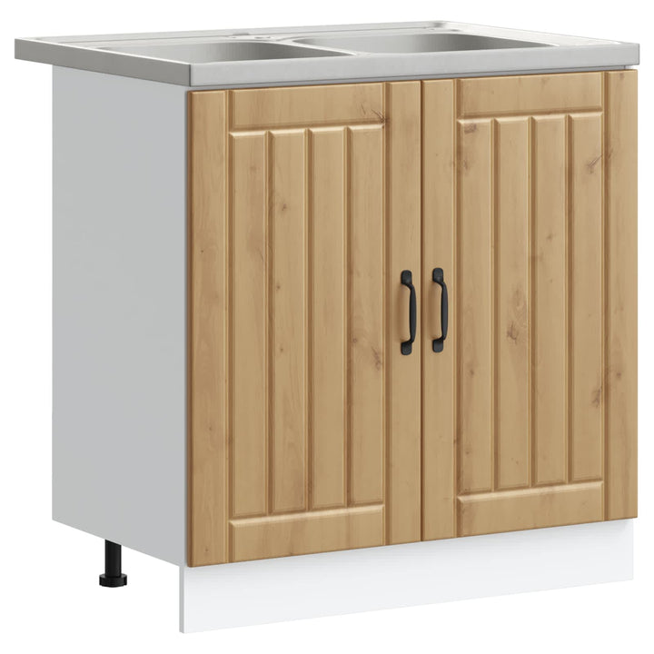 Vaskeskabsbase Lucca 2 stk. Artisan Egetræ Konstrueret træ