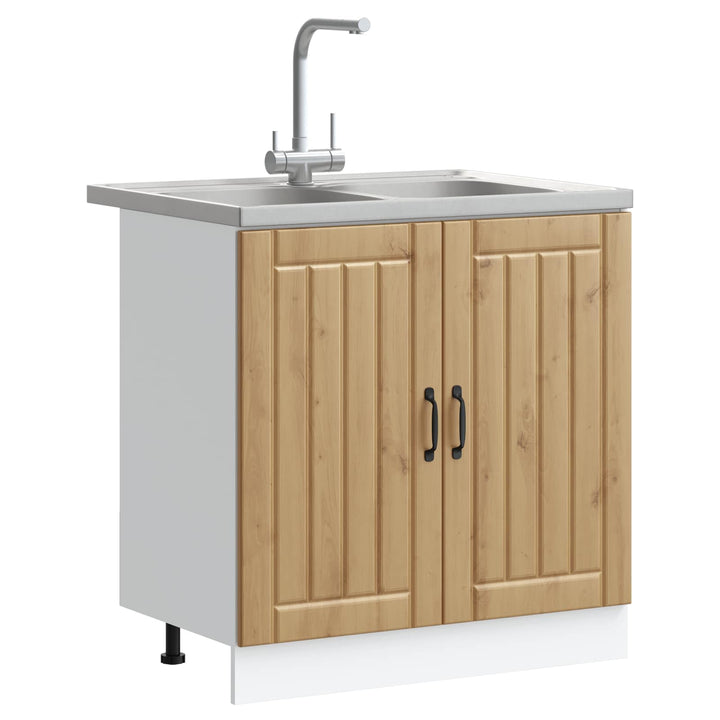 Vaskeskabsbase Lucca 2 stk. Artisan Egetræ Konstrueret træ