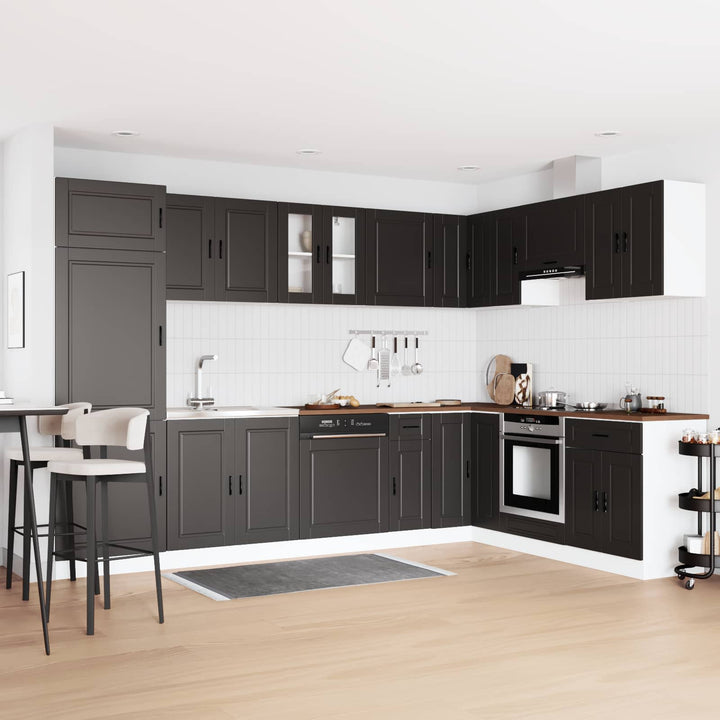 Vaskeskabsbase Porto 2 stk. Sort 80 x 46 x 81,5 cm