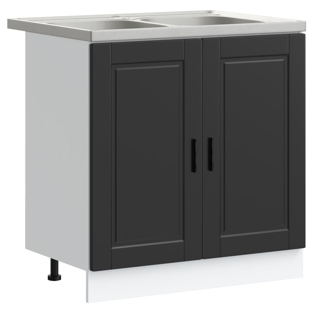 Vaskeskabsbase Porto 2 stk. Sort 80 x 46 x 81,5 cm