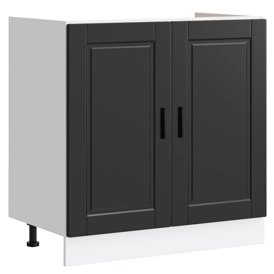 Vaskeskabsbase Porto 2 stk. Sort 80 x 46 x 81,5 cm
