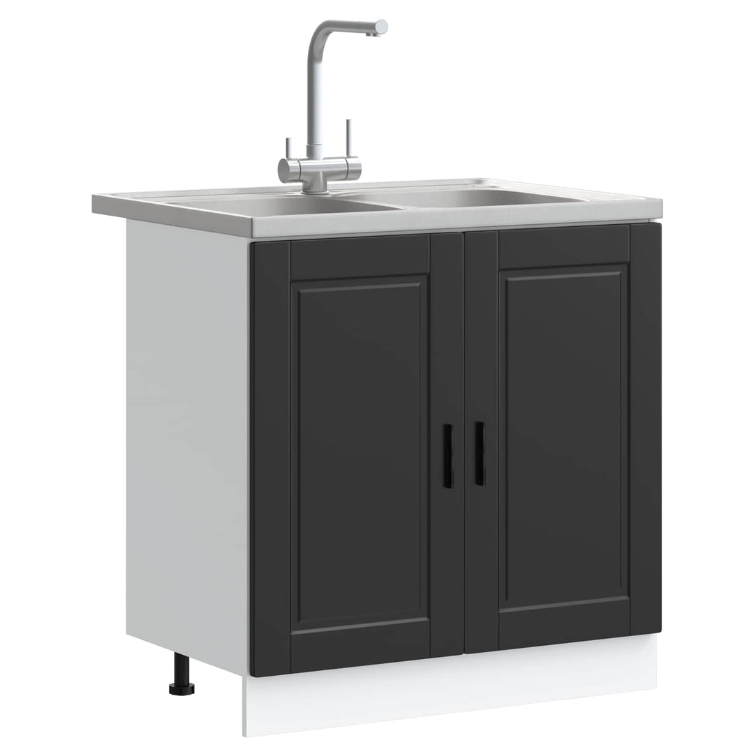 Vaskeskabsbase Porto 2 stk. Sort 80 x 46 x 81,5 cm