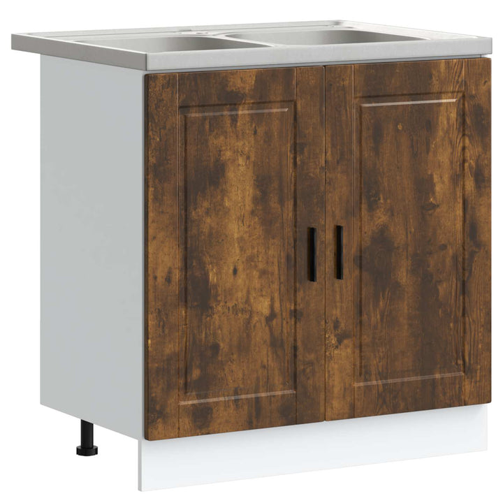 Vaskeskabsbase Porto 2 stk. Brun 80 x 46 x 81,5 cm