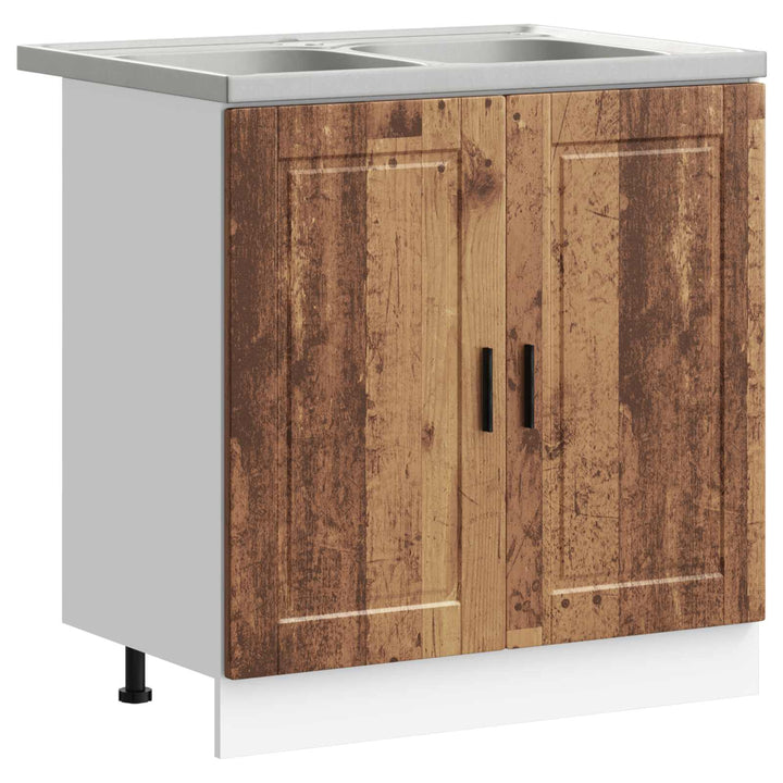 Vaskeskabsbase Porto 2 stk. Brun 80 x 46 x 81,5 cm