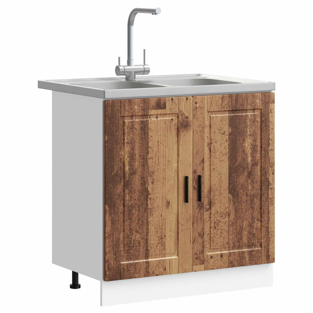 Vaskeskabsbase Porto 2 stk. Brun 80 x 46 x 81,5 cm