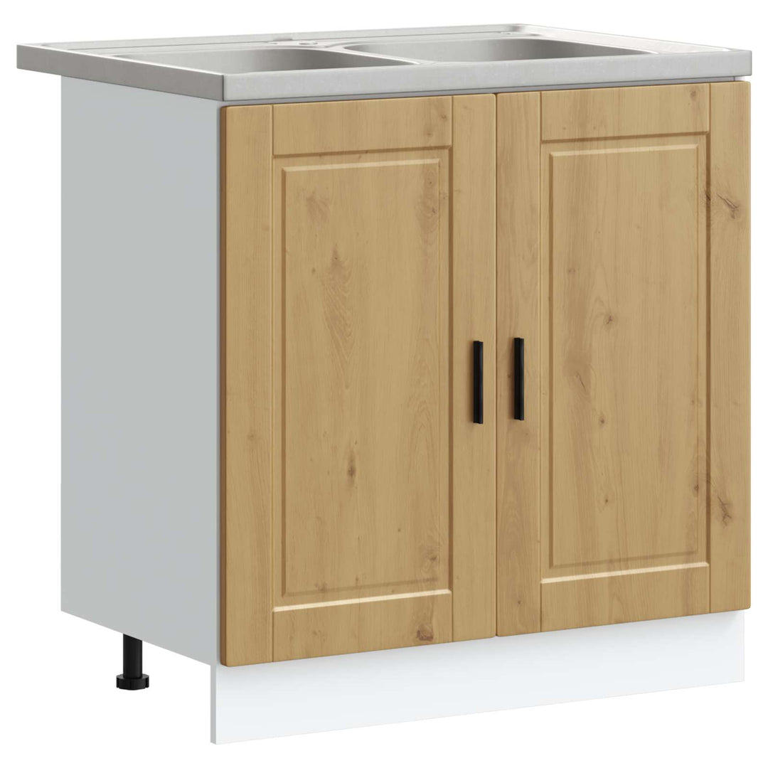 Vaskeskabsbase Porto 2 stk. Brun 80 x 46 x 81,5 cm