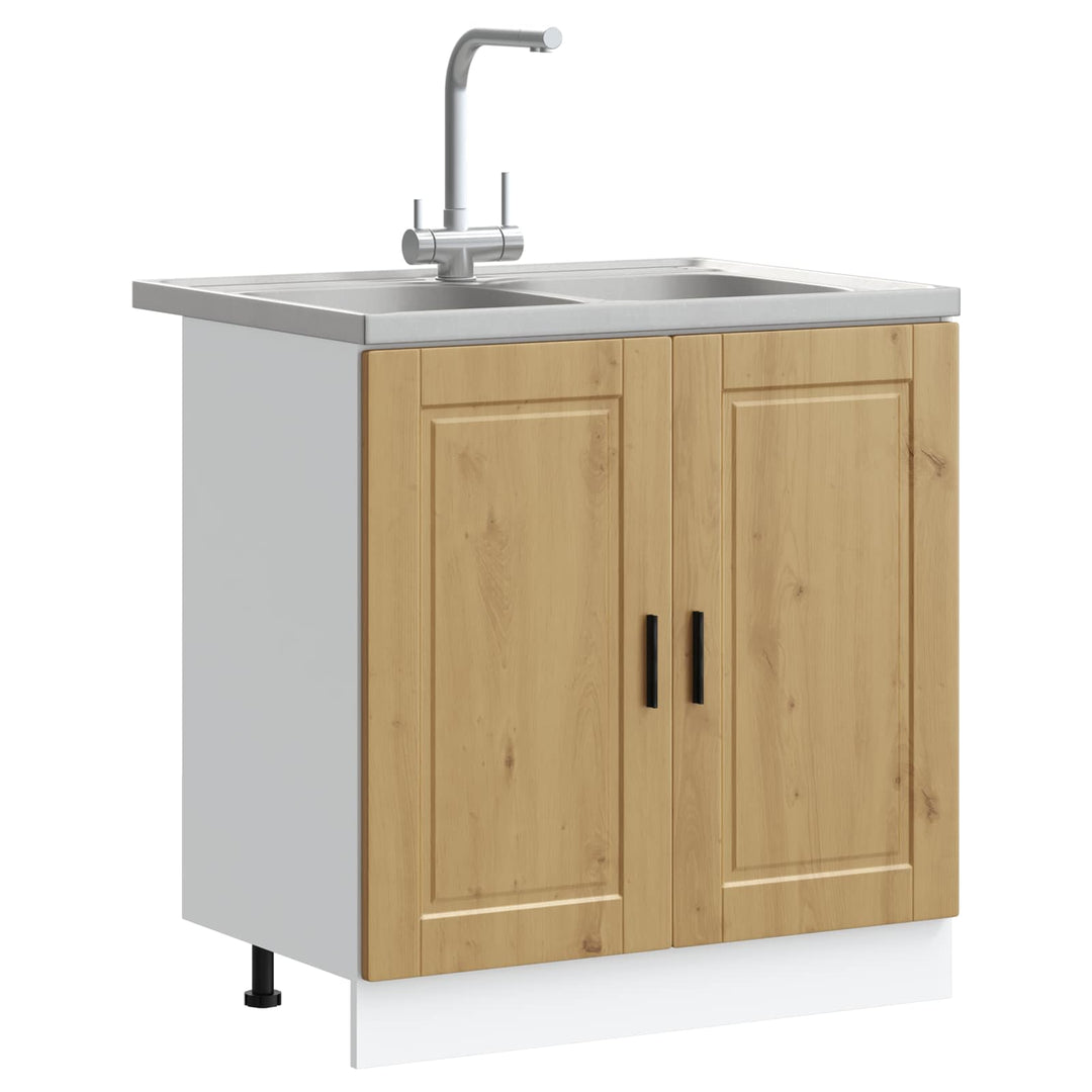 Vaskeskabsbase Porto 2 stk. Brun 80 x 46 x 81,5 cm