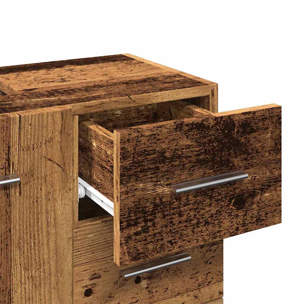 underskab til håndvask 63x30x54 cm konstrueret træ gammelt træ
