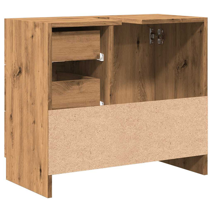 underskab til vask 63x30x54 cm konstrueret træ gammelt eg