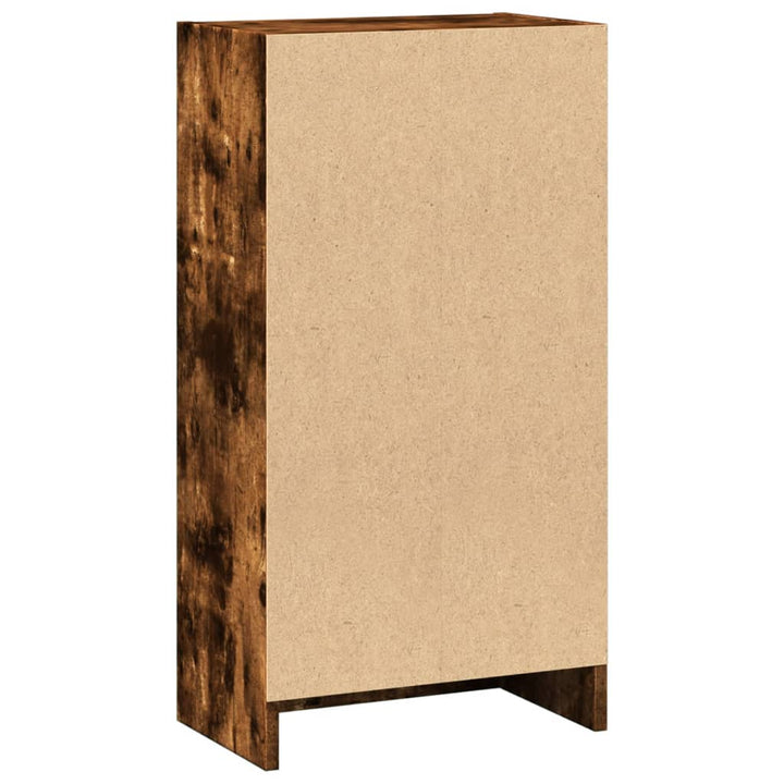 bogreol 40x24x76 cm konstrueret træ røget egetræsfarve