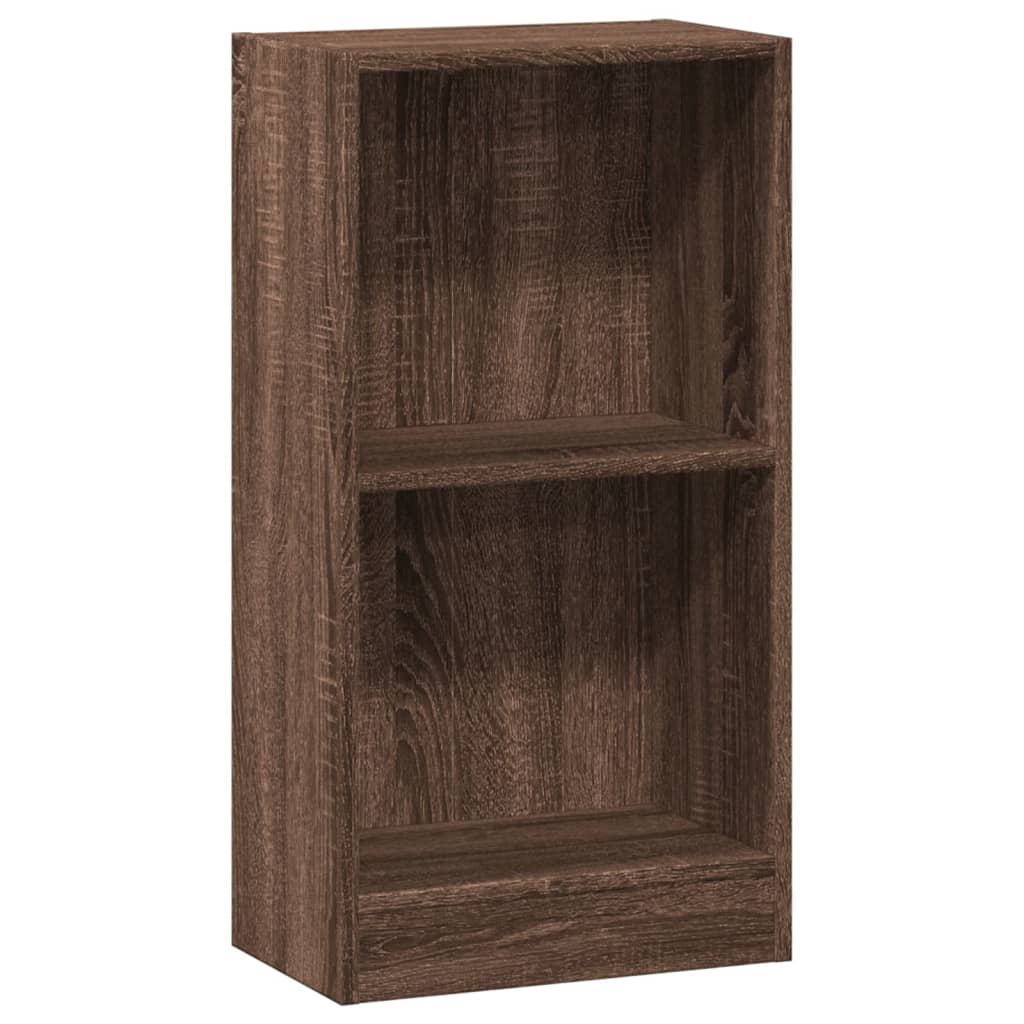 bogreol 40x24x76 cm konstrueret træ brun egetræsfarve