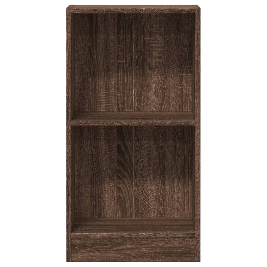 bogreol 40x24x76 cm konstrueret træ brun egetræsfarve