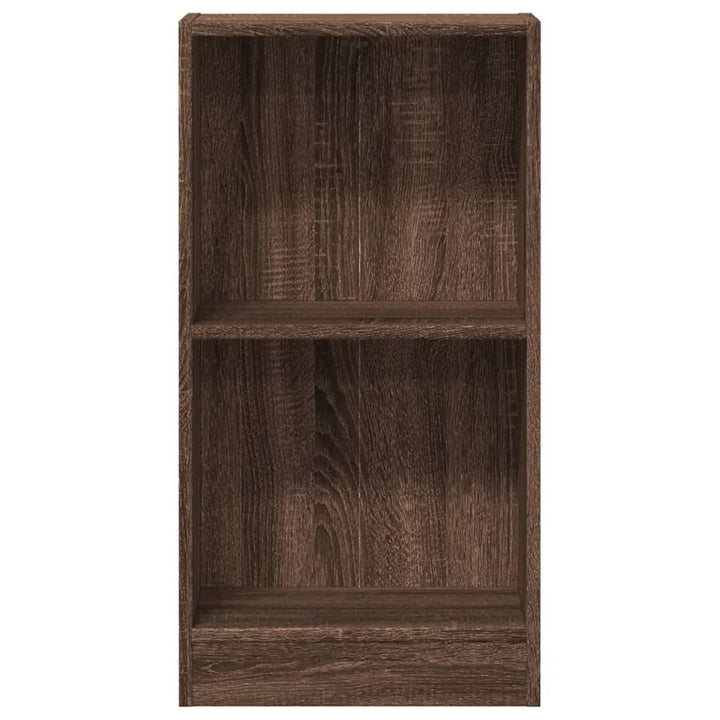 bogreol 40x24x76 cm konstrueret træ brun egetræsfarve