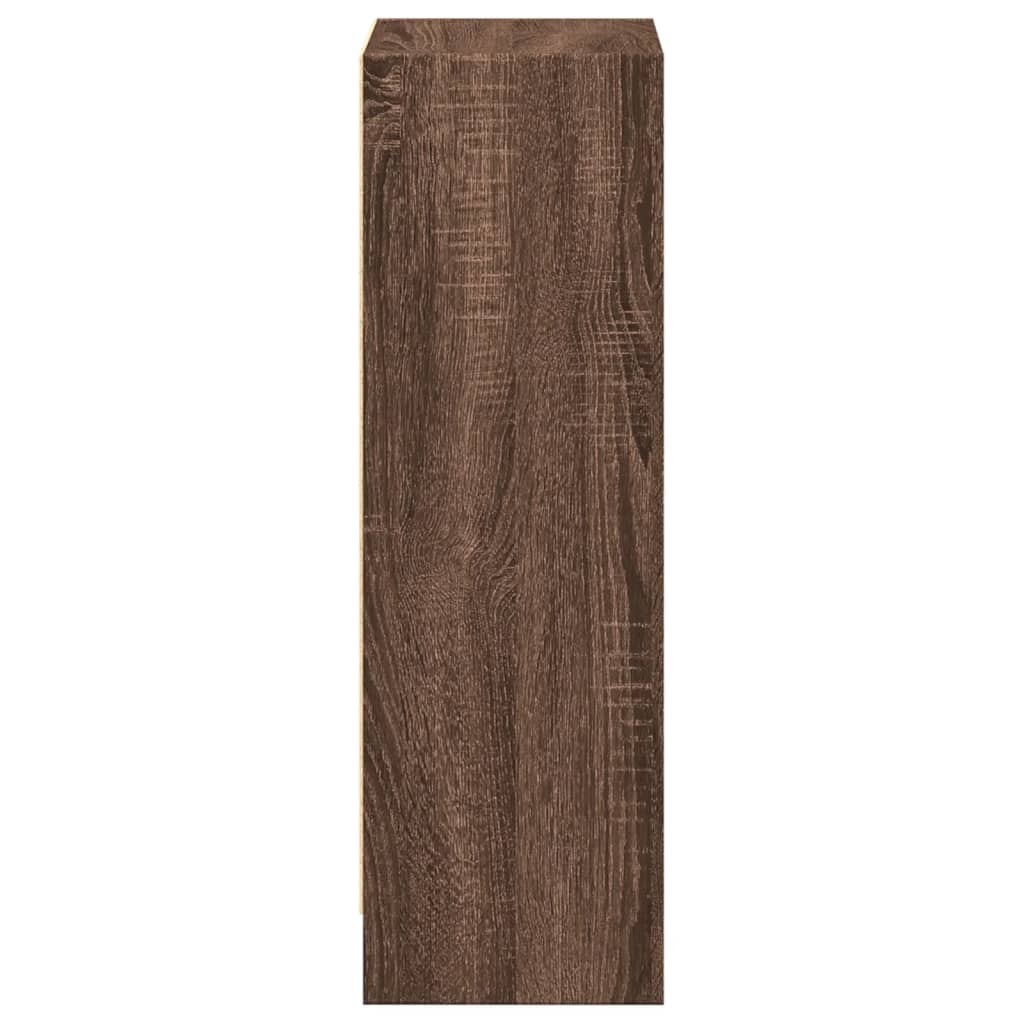 bogreol 40x24x76 cm konstrueret træ brun egetræsfarve