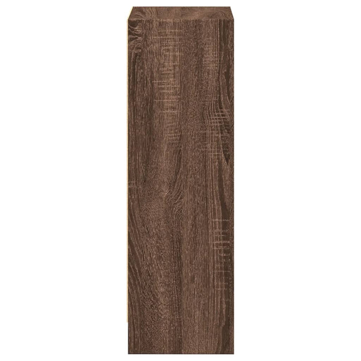 bogreol 40x24x76 cm konstrueret træ brun egetræsfarve