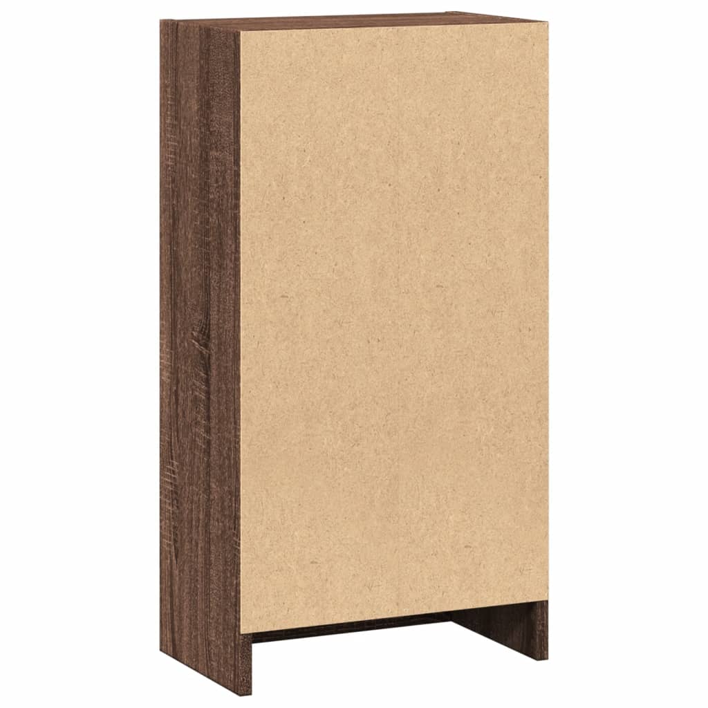 bogreol 40x24x76 cm konstrueret træ brun egetræsfarve